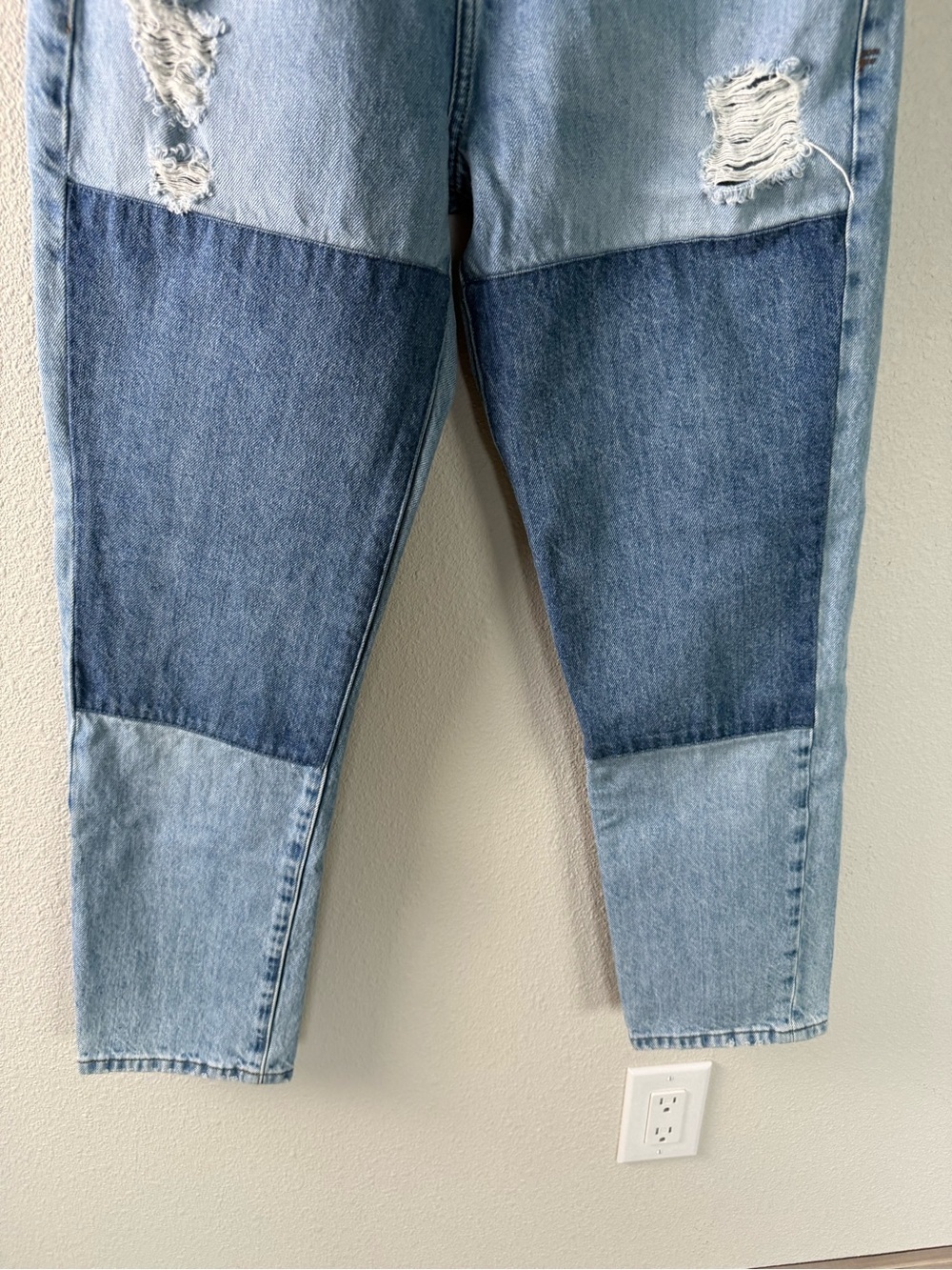 FRAME Le Original Straight Leg Jeans Patch Rework Denim Distressed Women’s 26 - Picture 4 of 11